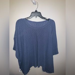 Comfortable blue oversized top.